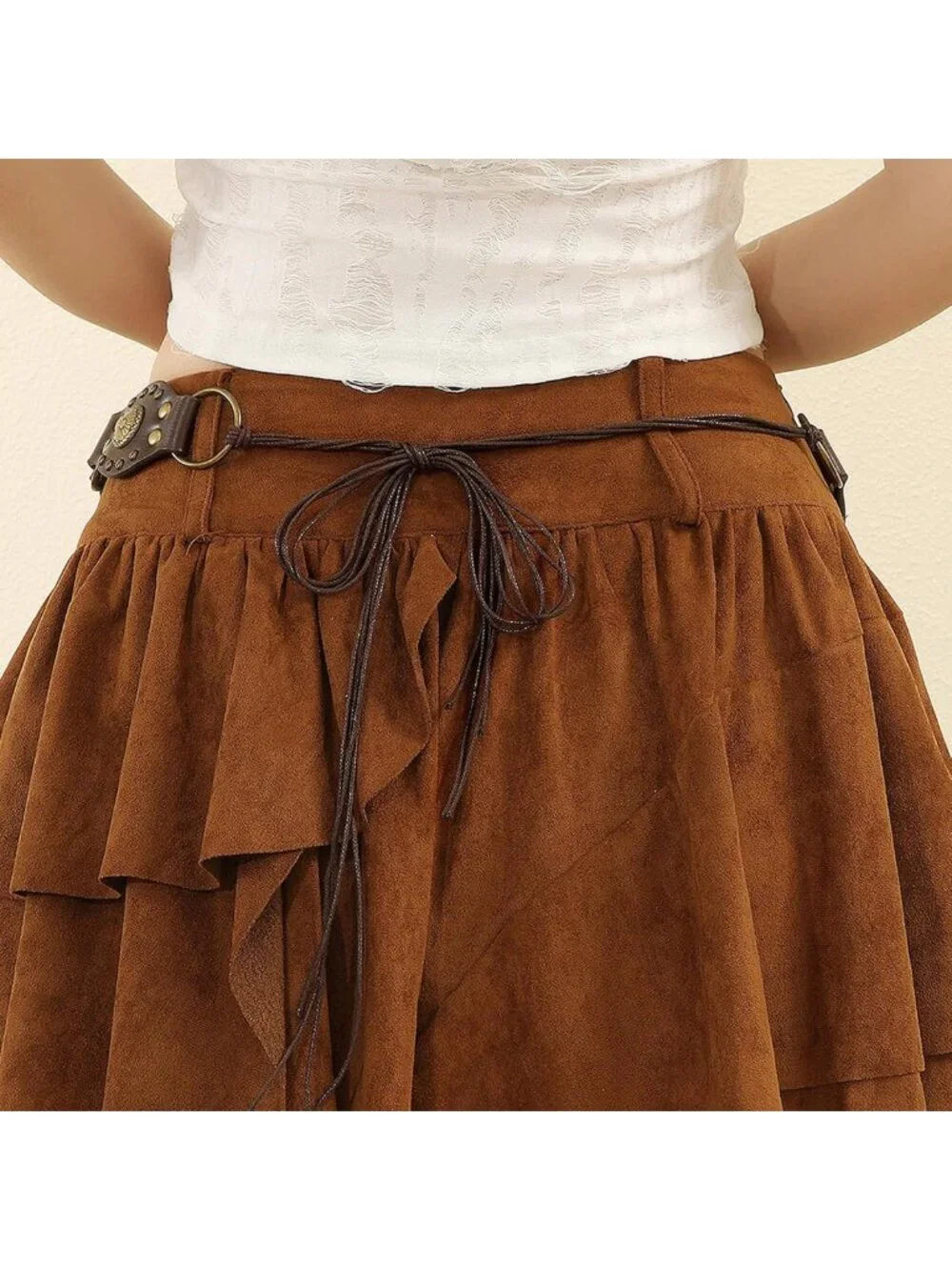Bohemian Rope Waist Belt for Women, Boho Western Style for Jeans & Dresses